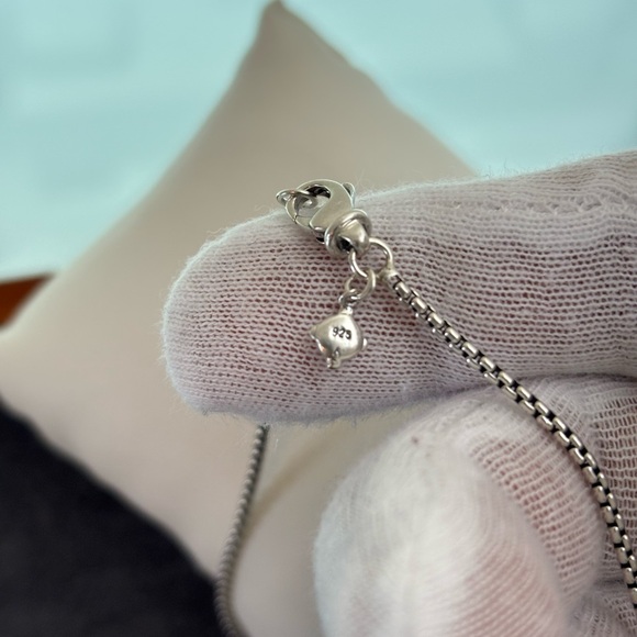 David Yurman Small Albion Pendant Necklace with Citrine 16" - Picture 8 of 9